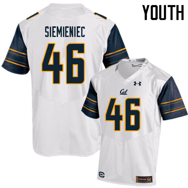 Youth #46 Gabe Siemieniec Cal Bears UA College Football Jerseys Sale-White